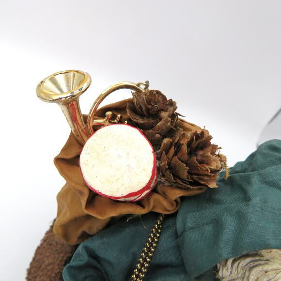 Old World Santa Figurine Stiffened Cloth Fabric Mache Style 7” Father Christmas - Picture 7 of 12